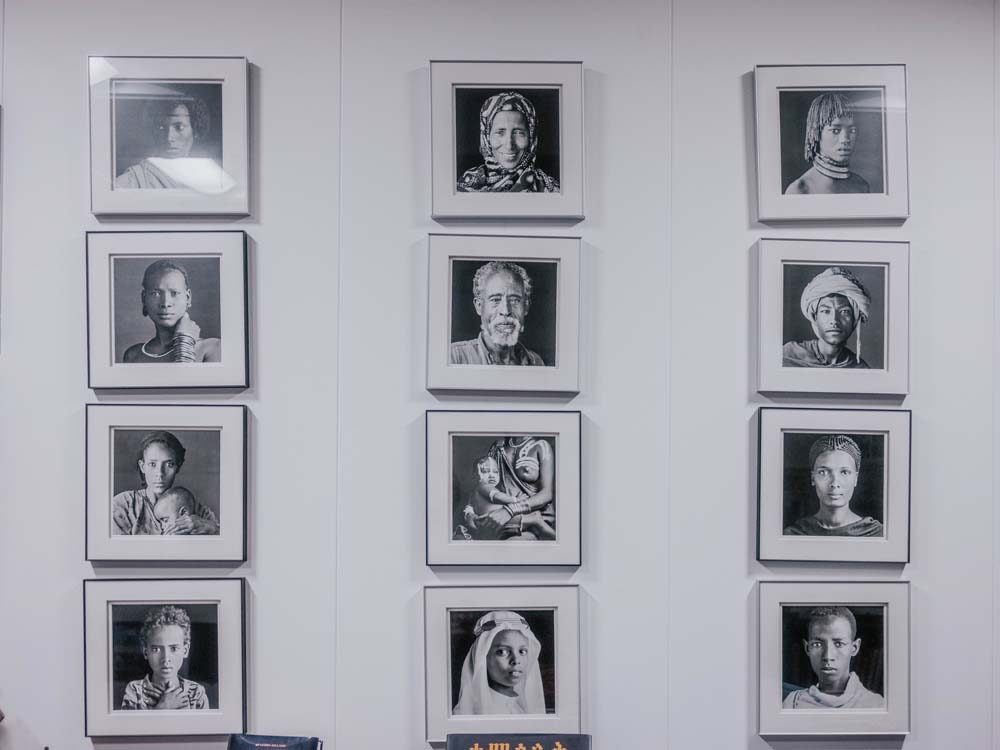 Photographs and art in Wondimu’s office showcase Ethiopia’s diversity and its royal past.