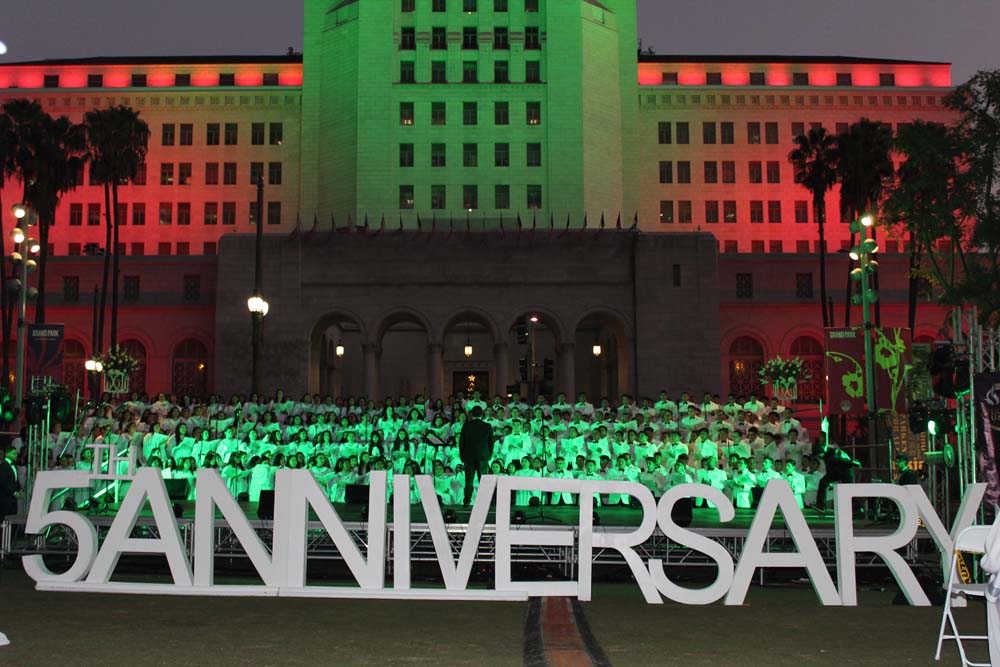 La Luz Del Mundo's Grand Park display for the fifth anniversary of Naason Joaquin Garcia's leadership.