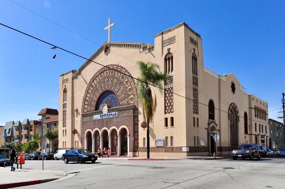 Korean Philadelphia Presbyterian Church, built in 1925, was originally Temple Sinai, a synagogue for Los Angeles' oldest Conservative Jewish congregation.