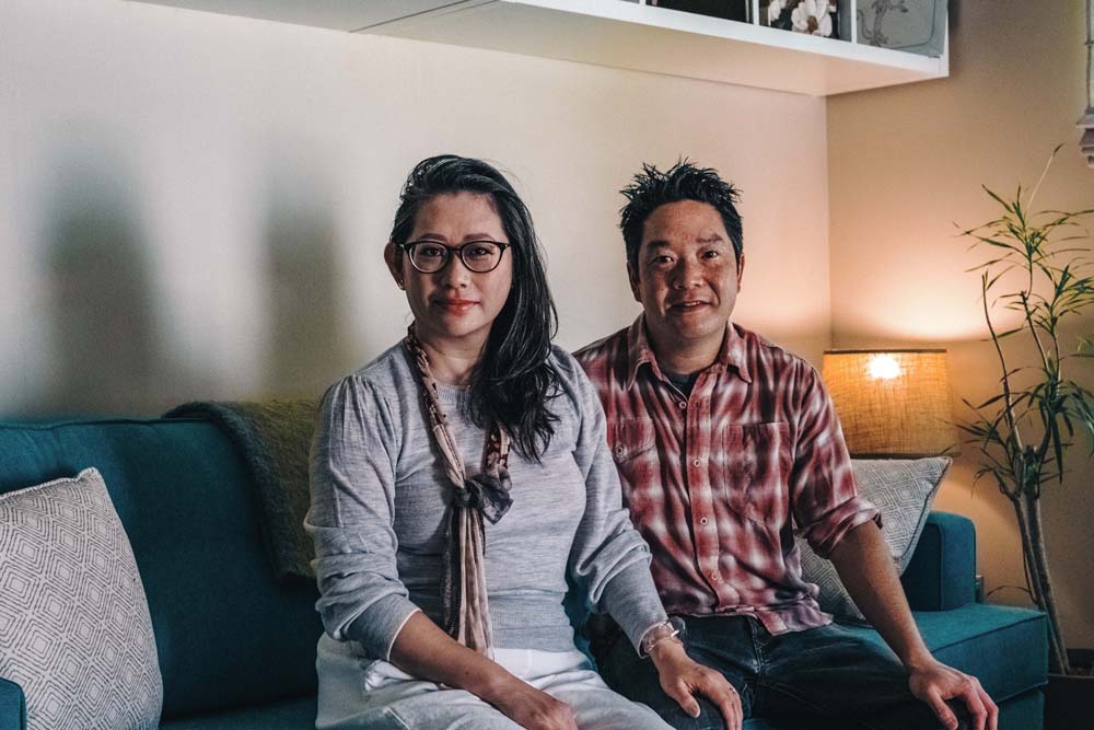 Kim Luu-Ng and Bryant Ng, co-owners of Santa Monica restaurant Cassia, pose in their Alhambra home.